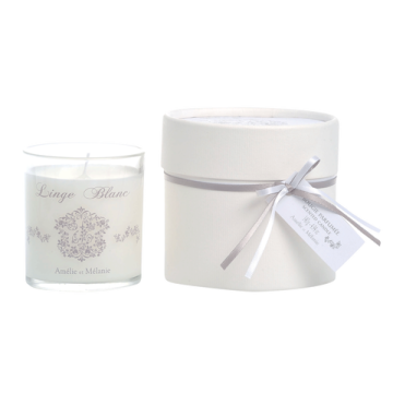 Vela Artesanal Amélie et Mélanie Linge blanc 140 gr.