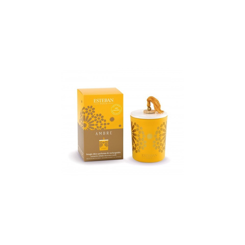 Vela perfumada decorativa recargable Ambre Esteban Paris