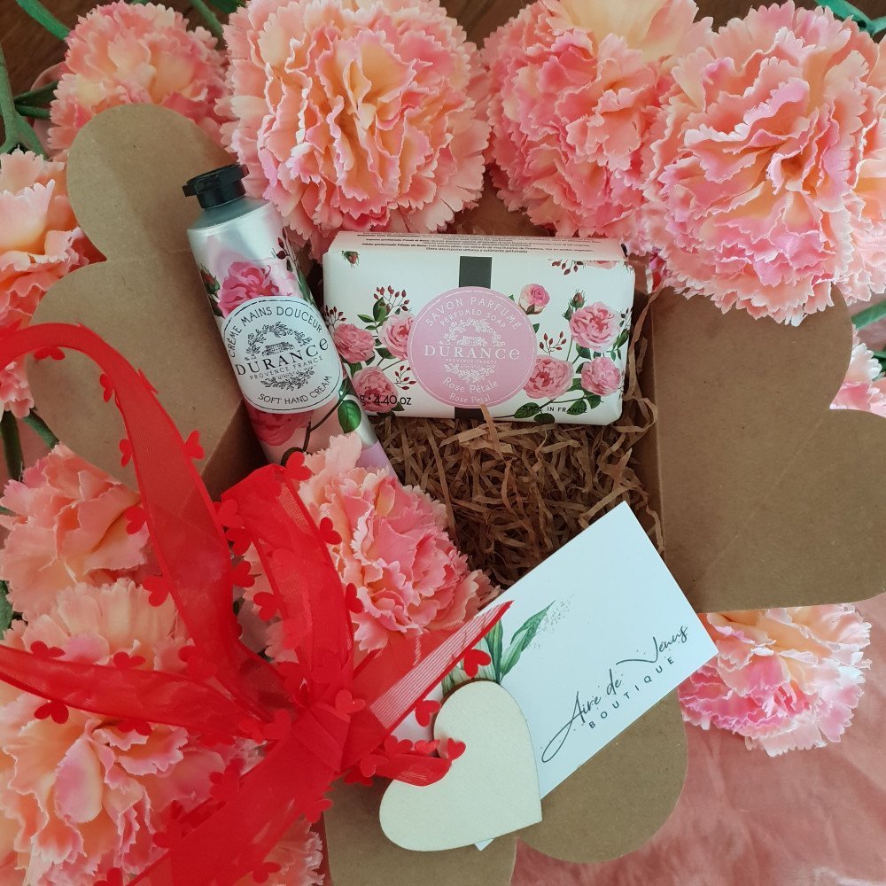 Caja Regalo San Valentín Jabón + crema manos Durance