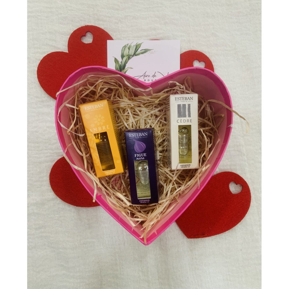 Caja Regalo San Valentin 3 Aceites Para Difusor Esteban París