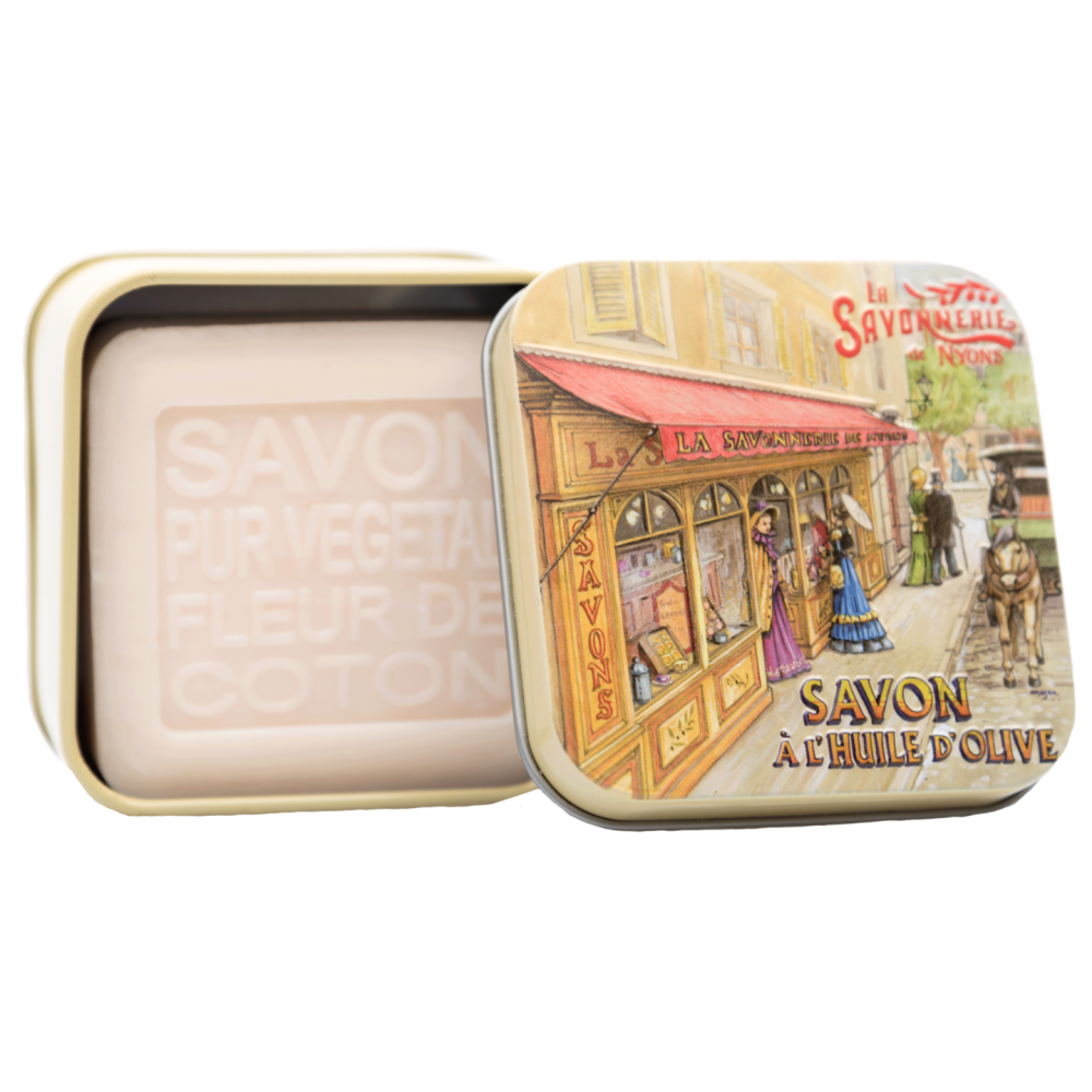 Jabón Marsella Flor de Algodón "Boutique" Savonnerie de Nyons 100gr | Les aromes de provence