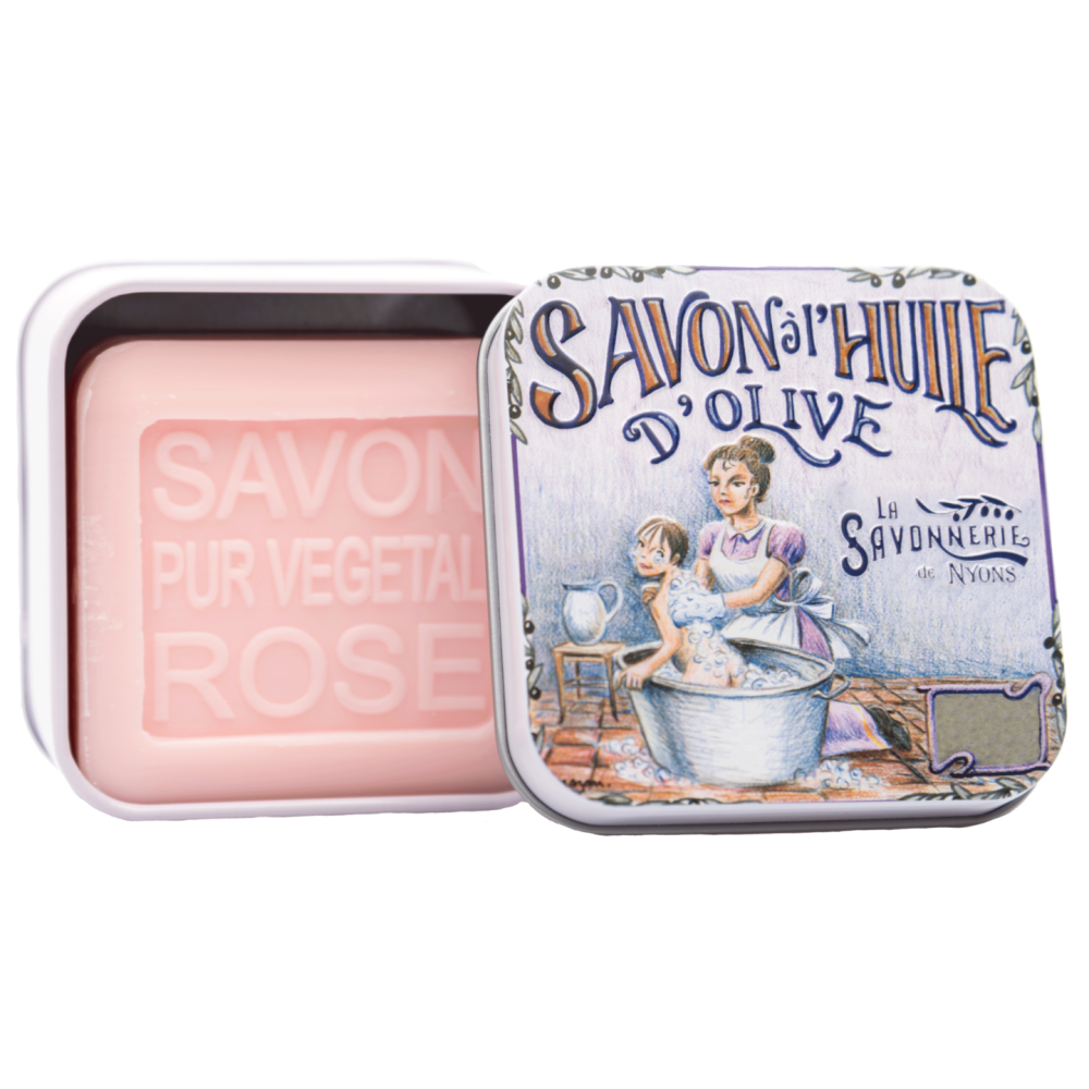 Jabón Marsella Rosa "Le Bain" Savonnerie de Nyons 100gr | Les aromes de provence