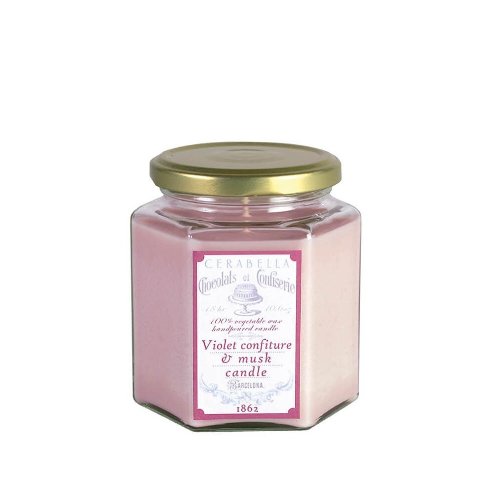 Vela Artesanal Cerabella Violet Confiture 6 Musk | Les aromes provence