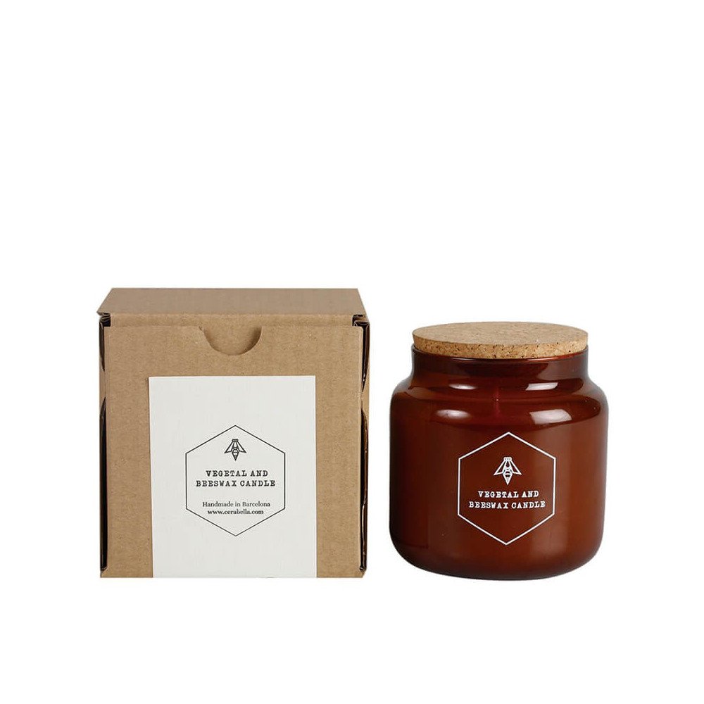 Vela Artesanal Tarro Rústico con Cera de Abeja Cerabella | Les aromes provence