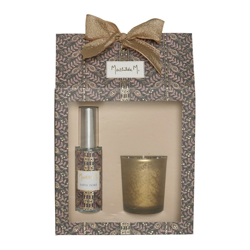 Cofre Navidad vela & Perfume Hogar Sapin Doré Mathilde M  | Les aromes provence