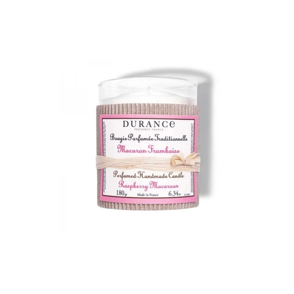 Vela Artesanal Durance Macaron Framboise 180g | Les aromes provence