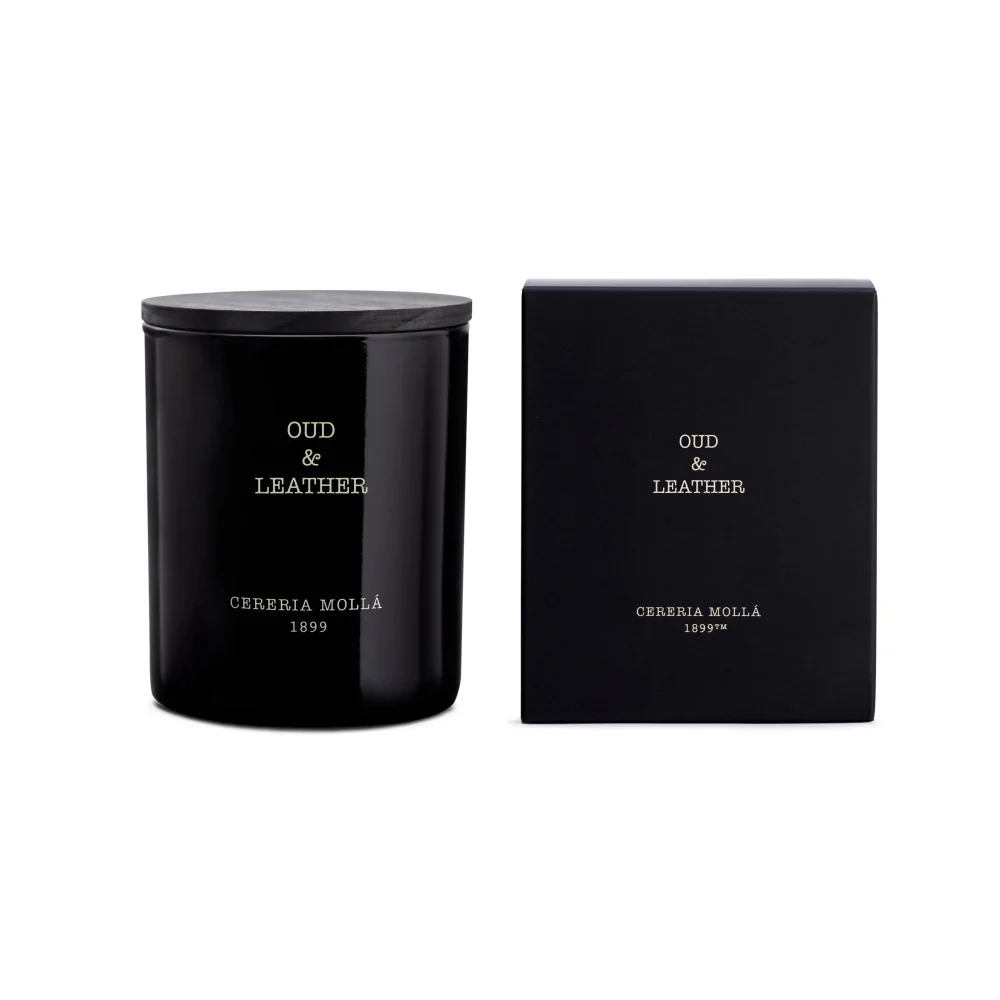 Vela artesanal Cereria Mollá OuD & Leather 230g | Les Aromes Provence