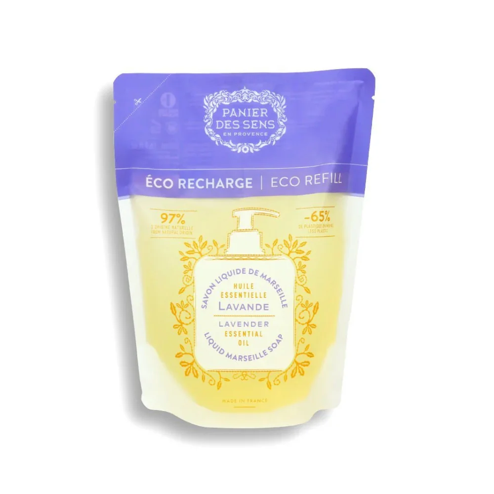Eco Recarga Jabón Marsella Líquido Panier des Sens Aceite Esencial de Lavande | Les Aromes Provence