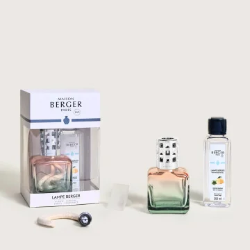 Cofre Lampe Berger Glaçon Pêche / Verte | Les aromes provence