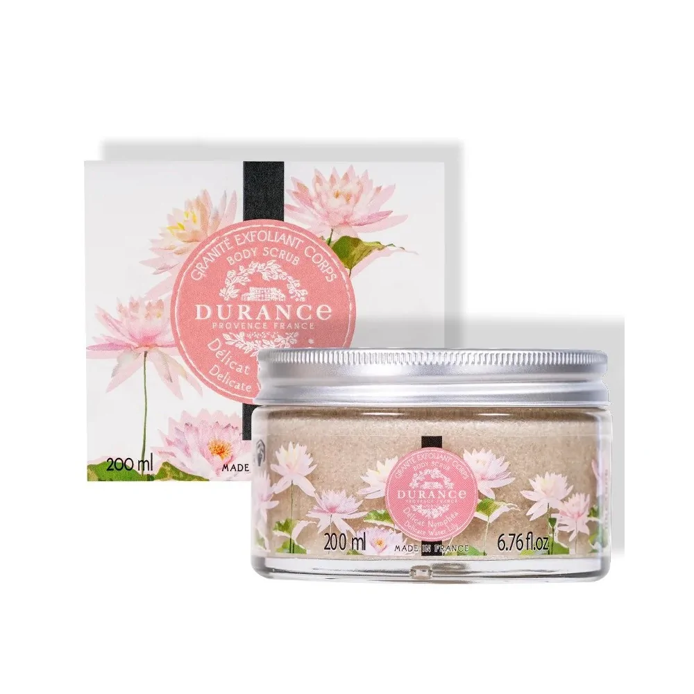 Crema corporal exfoliante Durance Délicat Nymphéa 200ml| Les Aromes Provence