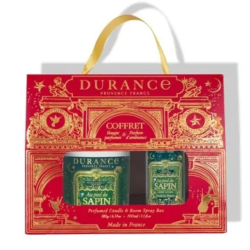 Cofre Navidad Vela + Perfume Hogar Durance Au Pied du Sapin | Les aromes provence