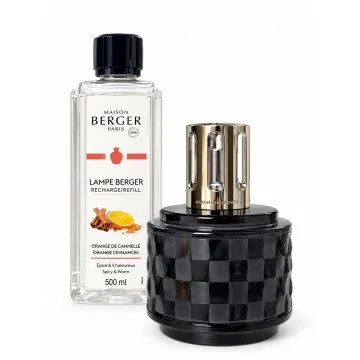Combo Lampe Berger Variation Grise & Recarga Orange Cannelle 500ml Maison Berger | Les aromes provence