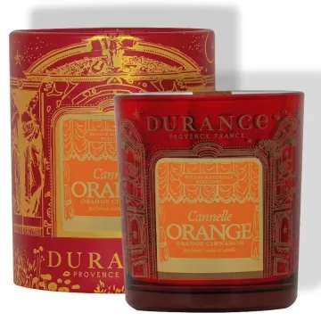 Vela Con mecha de Madera Durance Cannelle Orange 300g | Les aromes provence