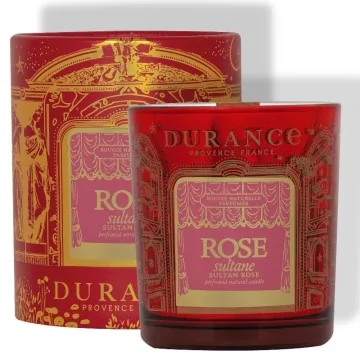 Vela Con mecha de Madera Durance Rosa Sultane 300g