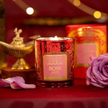 Vela Con mecha de Madera Durance Rosa Sultane 300g
