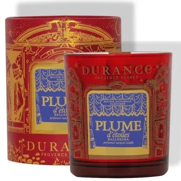 Vela Con mecha de Madera Durance Plume D'Étoiles 300g | Les aromes provence