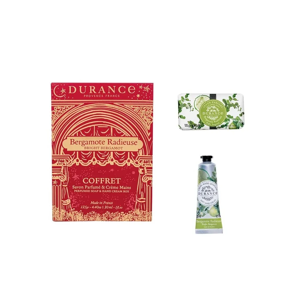 Pack Regalo Durance Navidad Crema de Manos + Jabón Perfumado Bergamote Radieuse