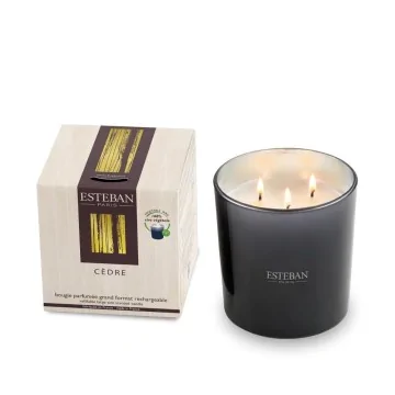Vela Perfumada 3 Mechas Esteban Paris Cèdre 450gr.