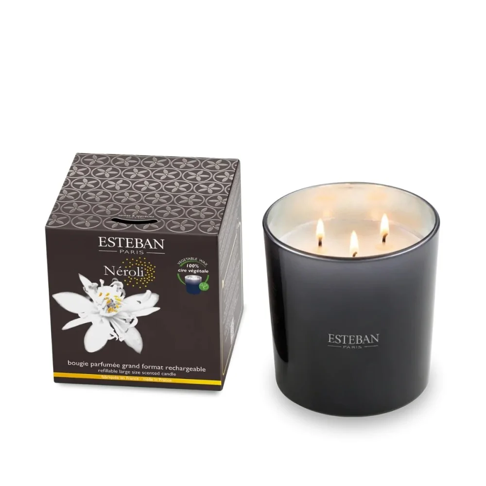 Vela Perfumada 3 Mechas Esteban Paris Néroli 450gr