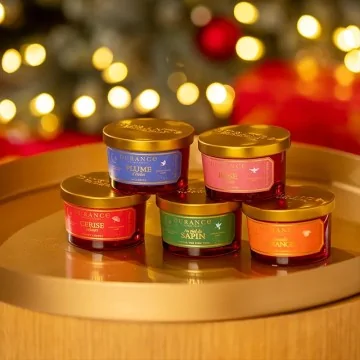 Cofre 3 Velas perfumadas Durance Au Pied du Sapin, Plume d'Étoiles y Rose Sultane